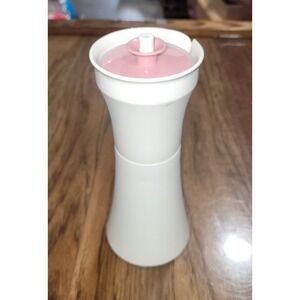 Tupperware Hourglass Oil Vinegar Salad Dress Cruet Rose Mauve Pink Pop Top #1246
